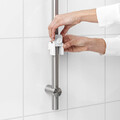 Suport baie cu montaj pe bara de dus, Brabantia, Caddy White, 24.4x13.3x7.5 cm, polipropilena, alb