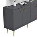 Consola, Olivia, Drop, 140x75x40 cm, PAL, Antracit