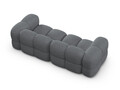 Canapea 4 locuri, Loretto, Cosmopolitan Design, 250x100x68 cm, tesatura structurata, gri