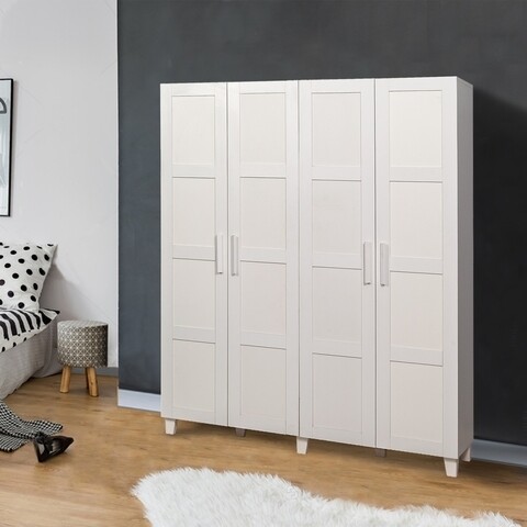 Dulap pentru haine salvia 1 - white, vella, 160x48x189 cm