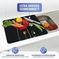 Protectie universala pentru aragaz Maximex, Poppy, 56x50 cm, sticla, multicolor