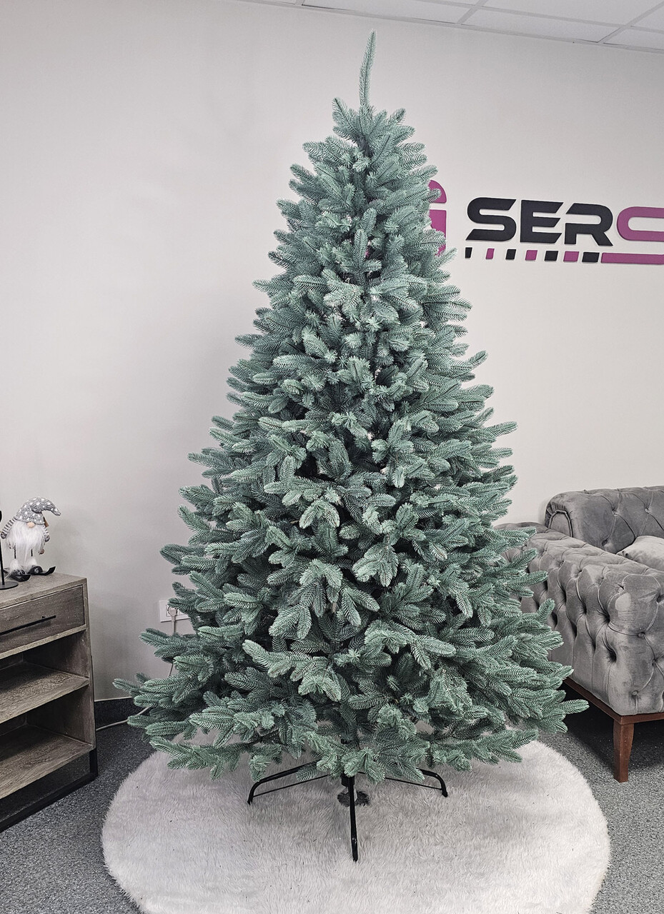 Brad artificial Christmas Deluxe by Sersimo, Laponia Select argintiu, integral 3D, 250cm — imaginea 13