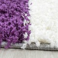 Covor Shaggy Louis, Decorino, 60x110 cm, polipropilena, alb/mov