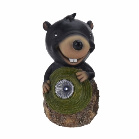 Lampa solara de gradina Mole and Log, 11.5 x 12 x 21 cm, polystone, multicolor
