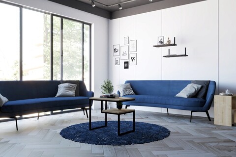Masuta de cafea, asse home, wengen, 60x52x40 cm, maro