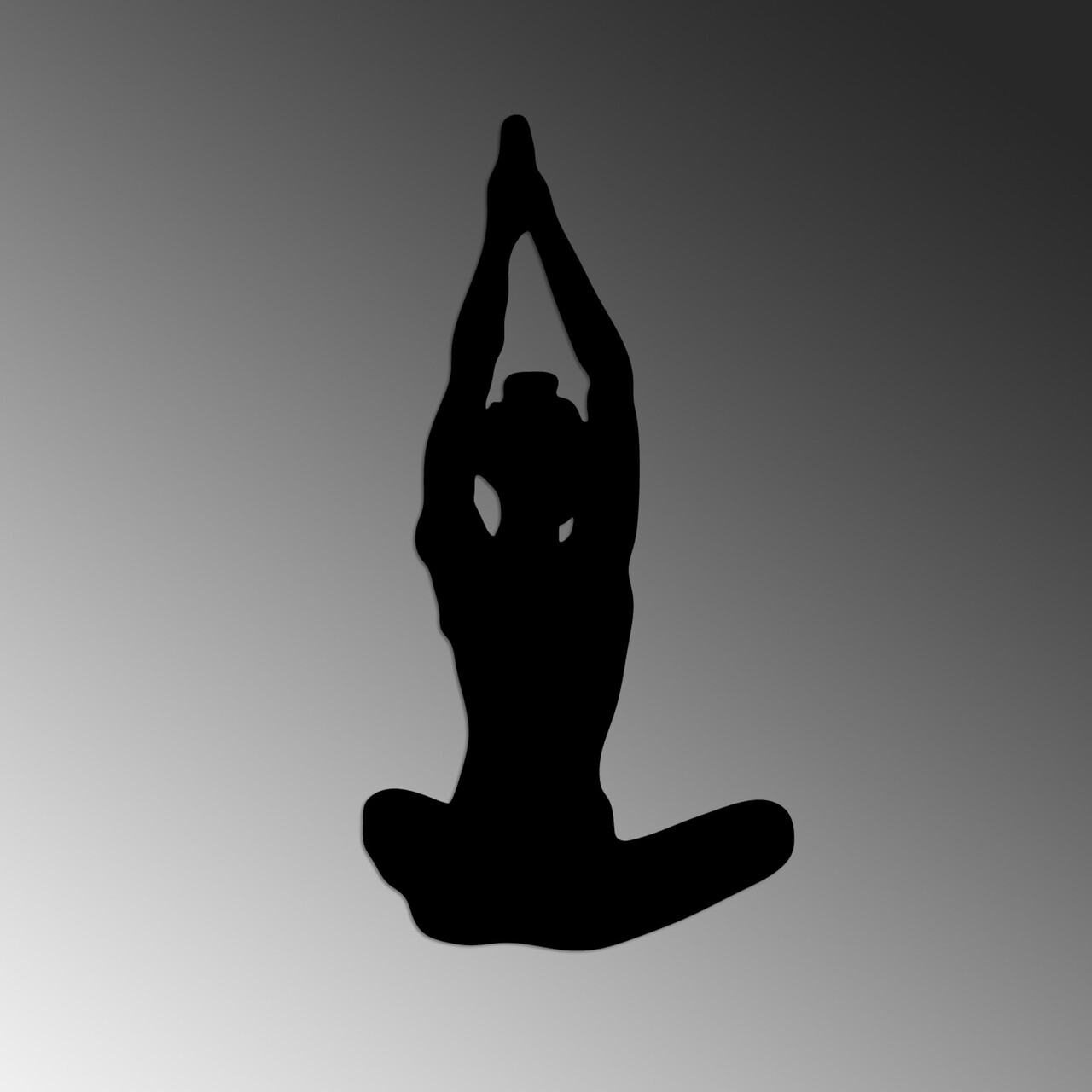 Decoratiune de perete, Yoga 6, Dimensiuni: 31 x 60 cm, Negru - view 5