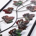 Decoratiune de perete, Platane 2, Metal, Dimensiune: 32 x 90 cm, Multicolor