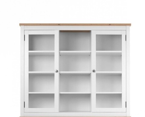 Dulap superior tip bufet, Finori, Bergen 58, 120 x 100 x 40 cm, PAL, stejar/alb 100
