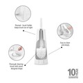 Perie de toaleta cu suport, Brabantia, ReNew, 12x12x42 cm, otel, alb