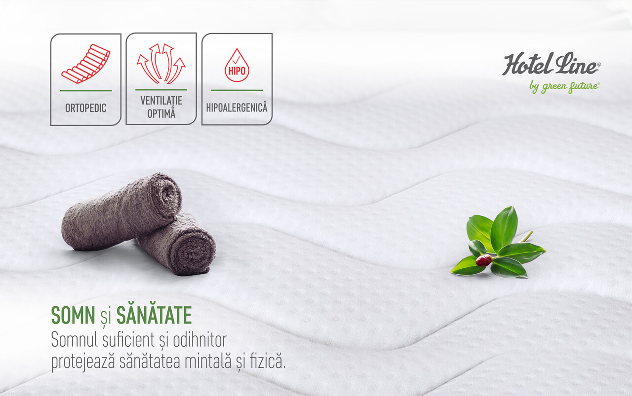 Saltea Green Future Hotel Line Memory Pocket 7 Zone 180x200x35 cm - imagine 6