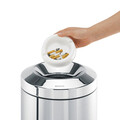 Cos de gunoi ignifug, Brabantia, Brilliant Steel, 30 L, 31.8x29.5x68.5 cm, otel, cu protectie impotriva incendiilor, argintiu