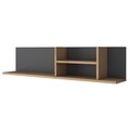 Raft de perete, Rani, AE103, 120x25x19 cm, PAL, Nuc / Antracit
