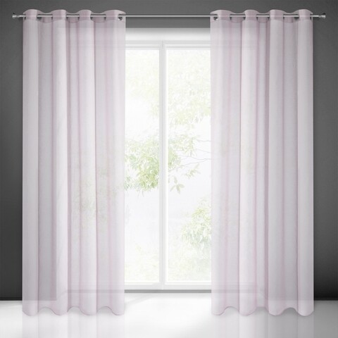 Perdea Eurofirany, Esim, 140×250 cm, poliester, roz deschis Eurofirany