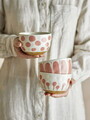 Set 3 boluri, Bloomingville, Linora, 12.5x8 cm, 460 ml, ceramica, roz