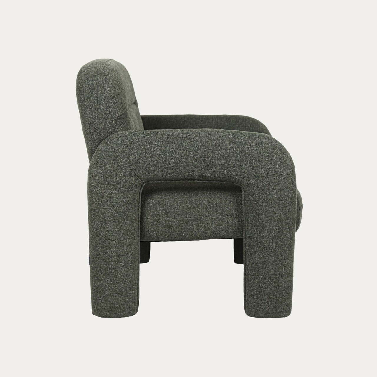 Fotoliu Alviro, Homla, 78x76x81 cm, MDF/poliester, verde olive — imaginea 4