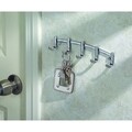 Cuier de perete pentru chei York Lyra, iDesign, 21.3x2.5x4.6 cm, otel, crom