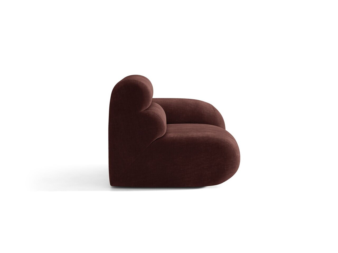 Modul canapea dreapta 1 loc, Neo, Micadoni Home, 110x100x83 cm, tesatura Chenille, maro cherrywood — imaginea 3
