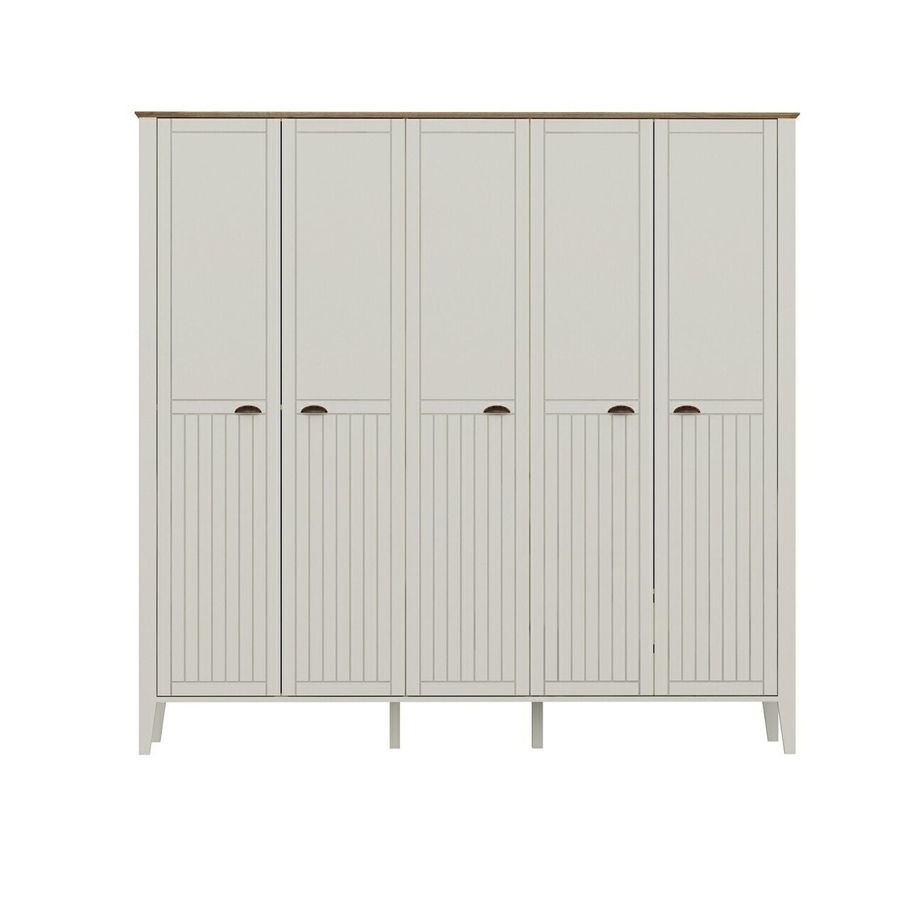Dulap pentru haine, Hanah Home, Marlo, 228x220x61 cm, Coș adânc — imaginea 5