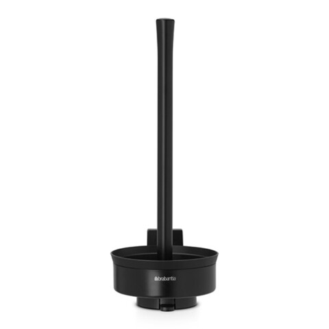Suport role rezerva hartie igienica, Brabantia, Profile Black, 15.5x14x38.3 cm, otel, negru