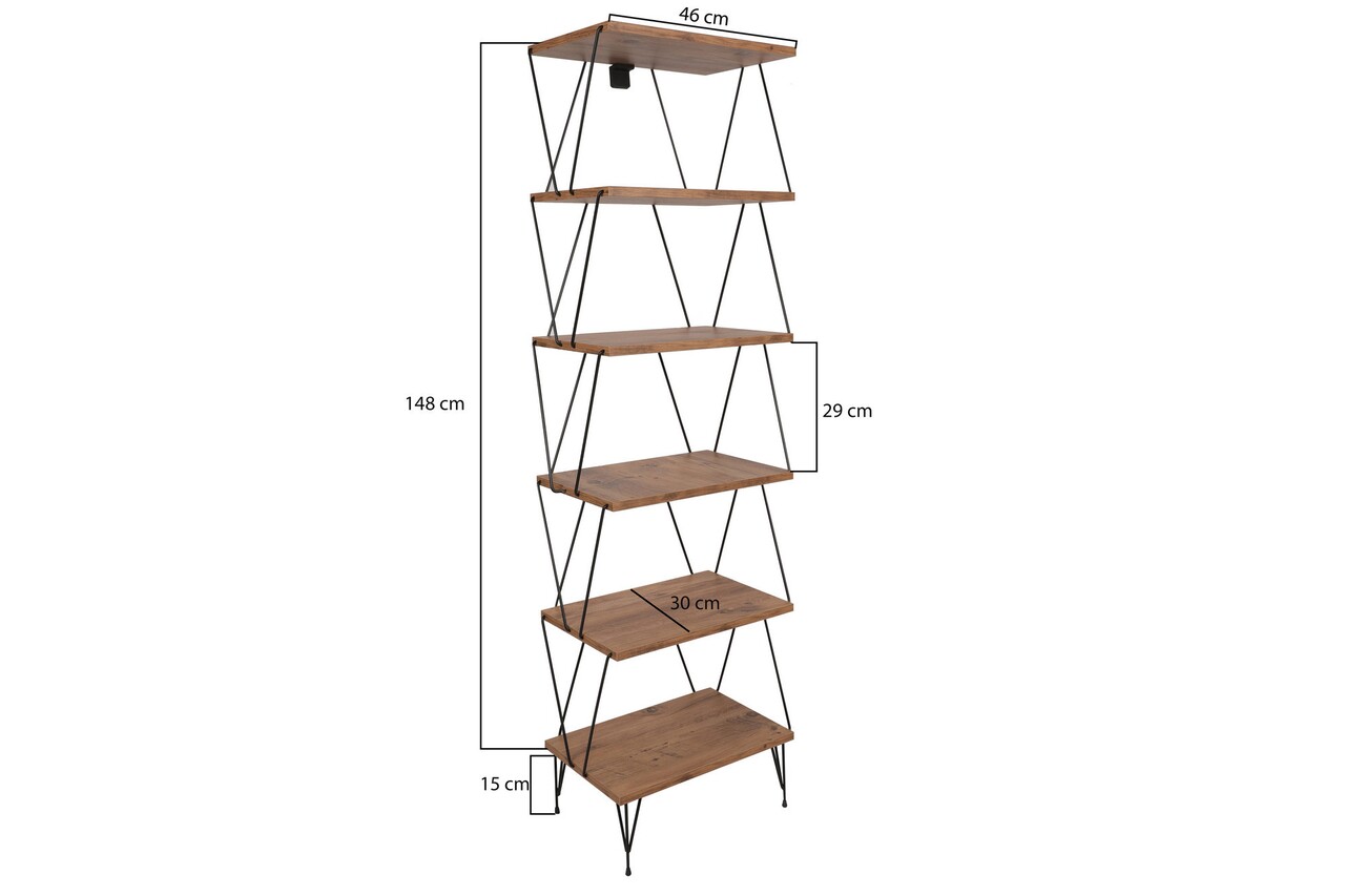 Biblioteca Balaban, Kalune Design, 48x31x165 Cm, Maro