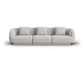 Canapea 3 locuri, Tulum, Cosmopolitan Design, 255x90x70 cm, tesatura chenille, gri deschis