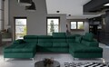 Coltar extensibil dreapta 5 locuri ELTAP, Edr-40, Eduardo, 337x205x88 cm, lemn/poliester, verde inchis