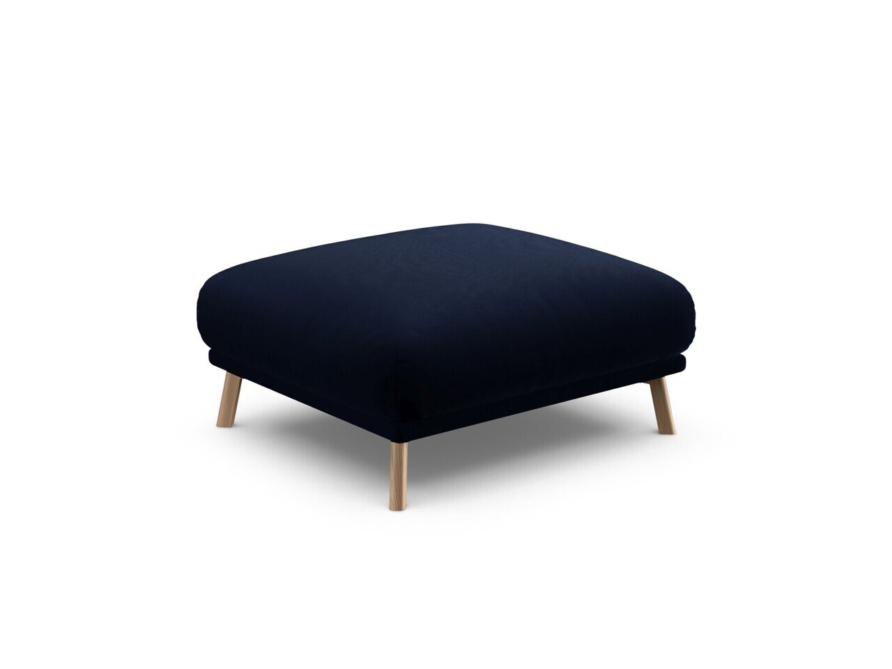 Taburet, Naomi, Micadoni Home, 85x85x41 cm, catifea, albastru regal — imaginea 2