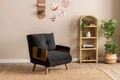 Canapea extensibilă cu 1 loc, Futon, 859FTN2335, Metal , Negru