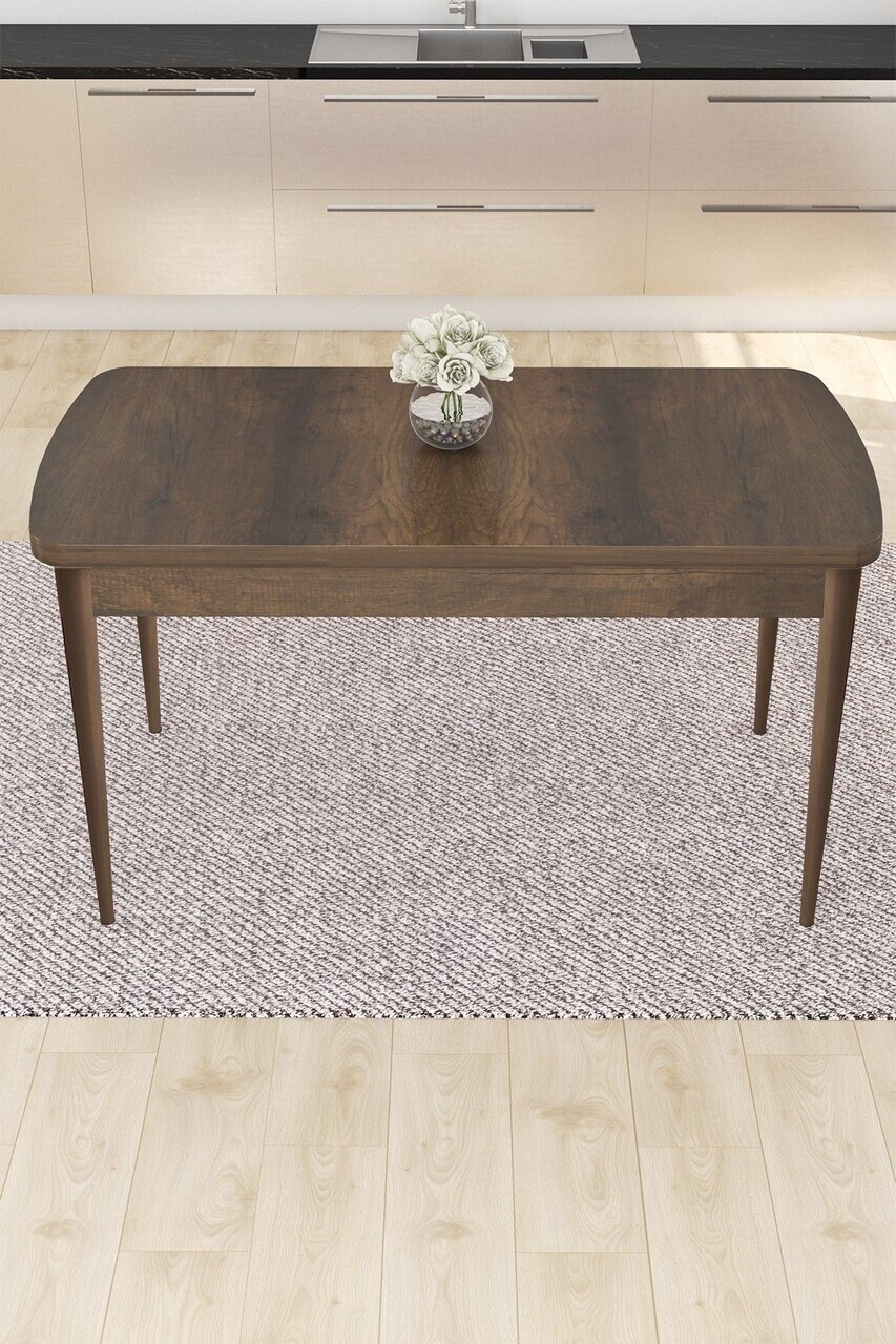 Masa, Hanah Home, Radde, 110x76x71 cm, Model baroc din lemn / Nuc