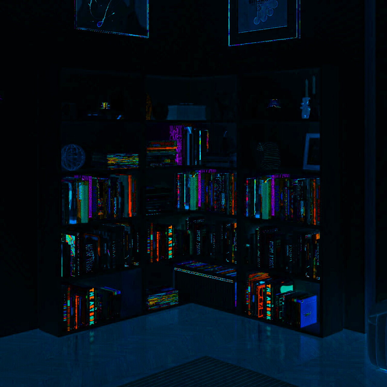 Corp biblioteca Hanah Home Adel Corner Set 4 PAL Alb