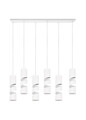 Lustra Stream, TRIO, 100x9x150 cm, 10W, 6x GU10, metal, alb mat
