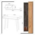 Birou, Mod Design, Brush, Stejar / Gri închis
