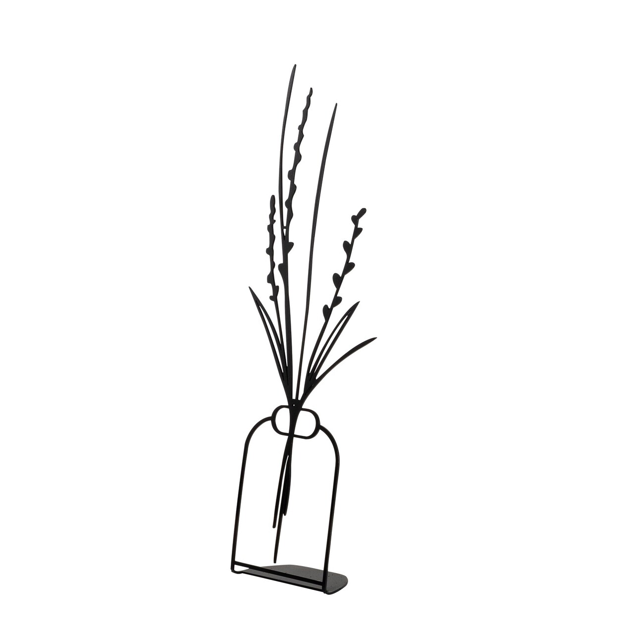 Decoratiune, Flowerpot, 19x44 cm, Metal, Negru - 2 | YEO