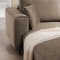 Coltar extensibil stanga 4 locuri ELTAP, LT-20NU, Dalia, 289x190x95 cm, lemn/poliester, maro deschis
