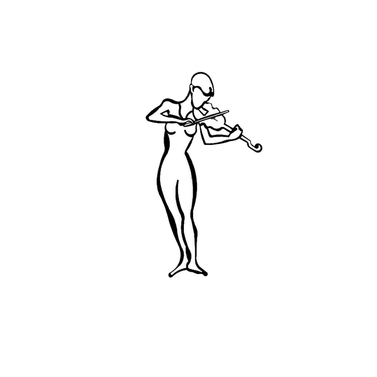 Decoratiune de perete, Violinist, Dimensiune: 41 x 70 cm, Negru - view 2