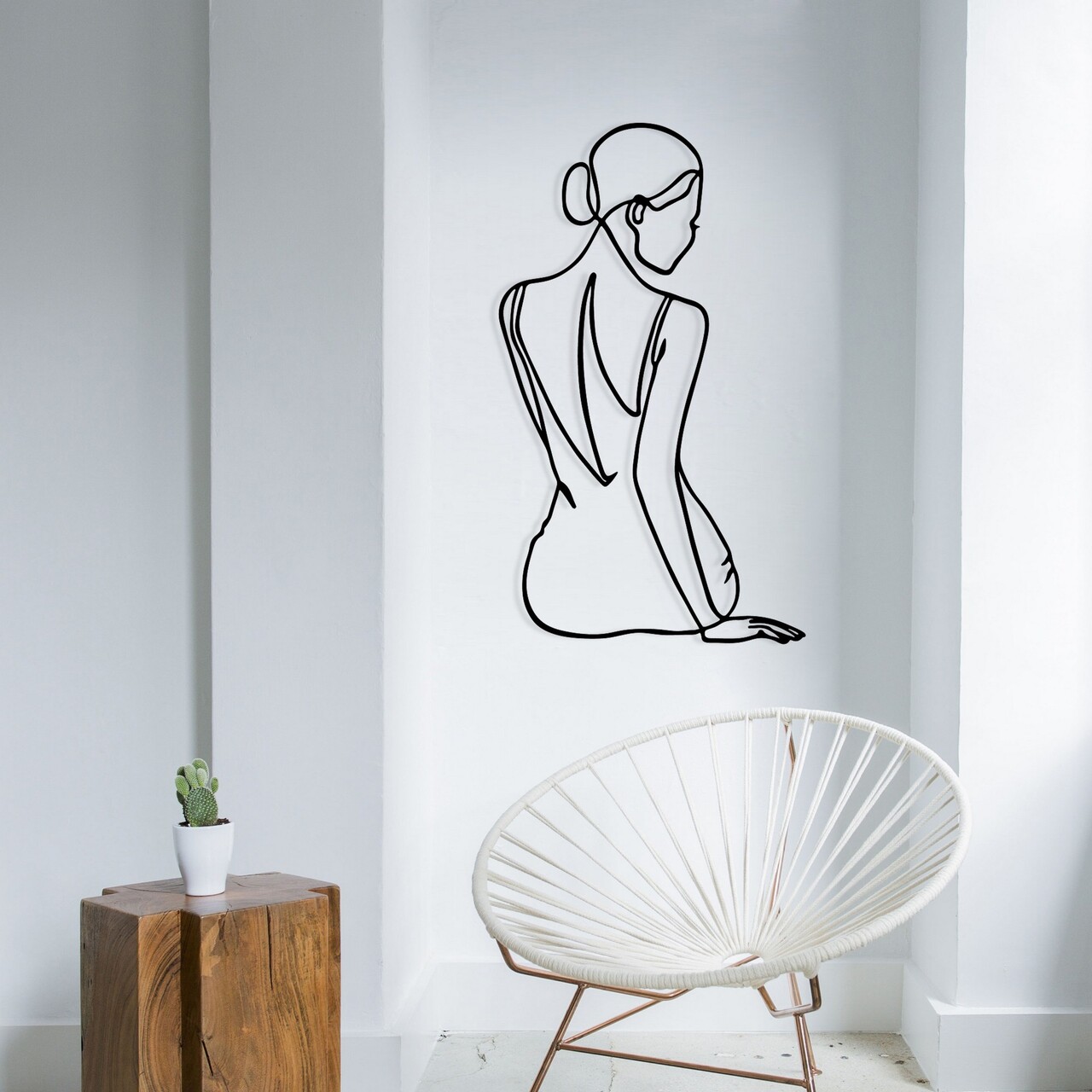 Decoratiune de perete, Belleza, Dimensiuni: 38 x 65 cm, Negru - view 2