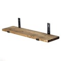 Raft de perete, Evila Originals, LAM010, 60x16x14 cm, Nuc negru
