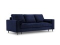 Canapea extensibila, Camellia, Mazzini Sofas, 3 locuri, cu lada de depozitare, 220x100x92 cm, catifea, albastru regal