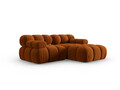 Coltar modular dreapta 3 locuri, Bellis-51, Micadoni Home, 188x155x70 cm, catifea, teracota