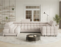 Coltar extensibil stanga 3 locuri ELTAP, LT-20BAF, Fectory, 346x205x93 cm, lemn/poliester, bej deschis