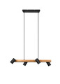 Lustra Marley, TRIO, 80x20x150 cm, 35W, 4x GU10, metal, negru mat/natur