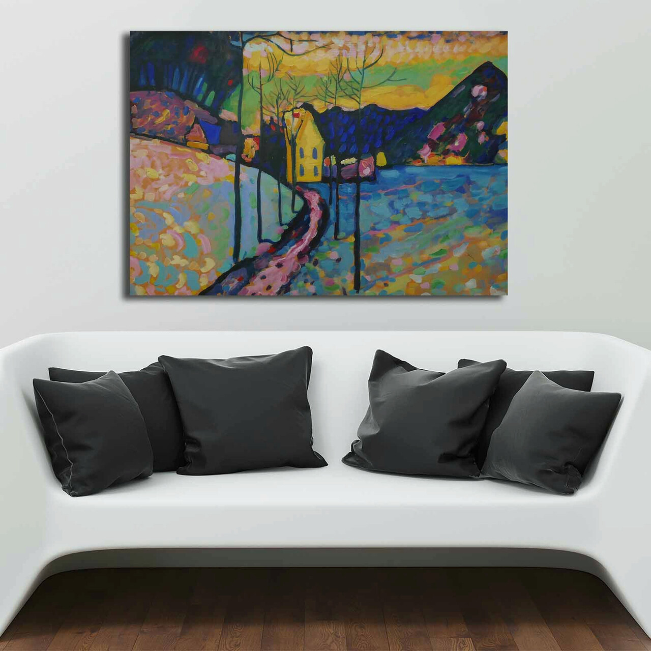 Tablou decorativ, 70100KANDINSKY001, Canvas, Lemn, Multicolor