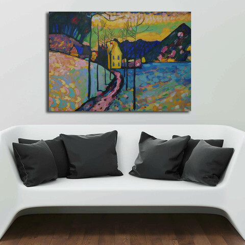 Tablou decorativ, 70100KANDINSKY001, Canvas, Lemn, Multicolor