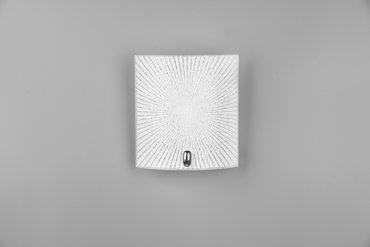 Aplica de perete Elisa, TRIO, 20x22 cm, 40W, 1x E27, metal, alb/argintiu