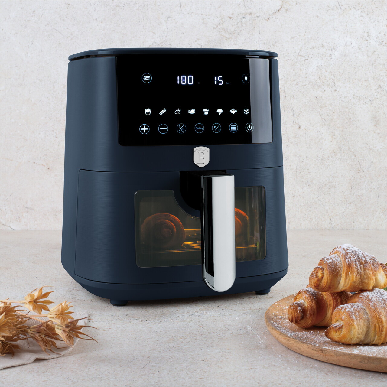 Friteuza cu aer cald si fereastra Berlinger Haus, Deep Sea, 5 L, 1400W, albastru mat - imagine 5