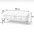 Banca, Hanah Home, Sara, 90x45x35 cm, Maro