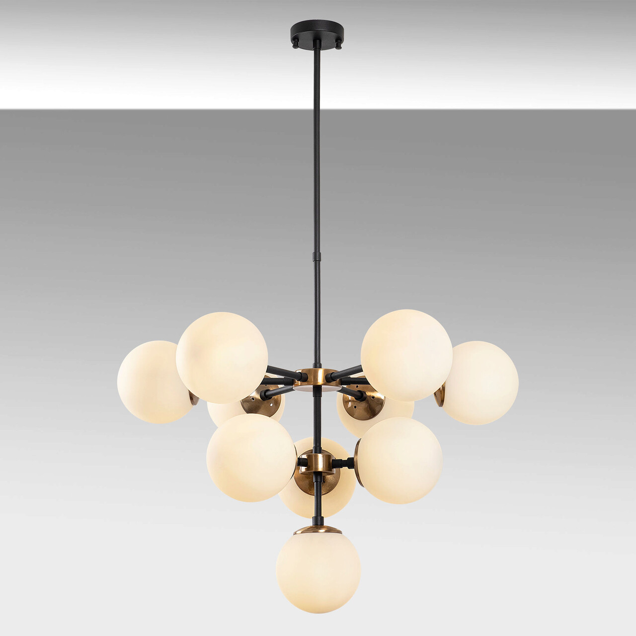 Lustra, Fulgor, 942FLG1167, Metal, Negru - 2 | YEO