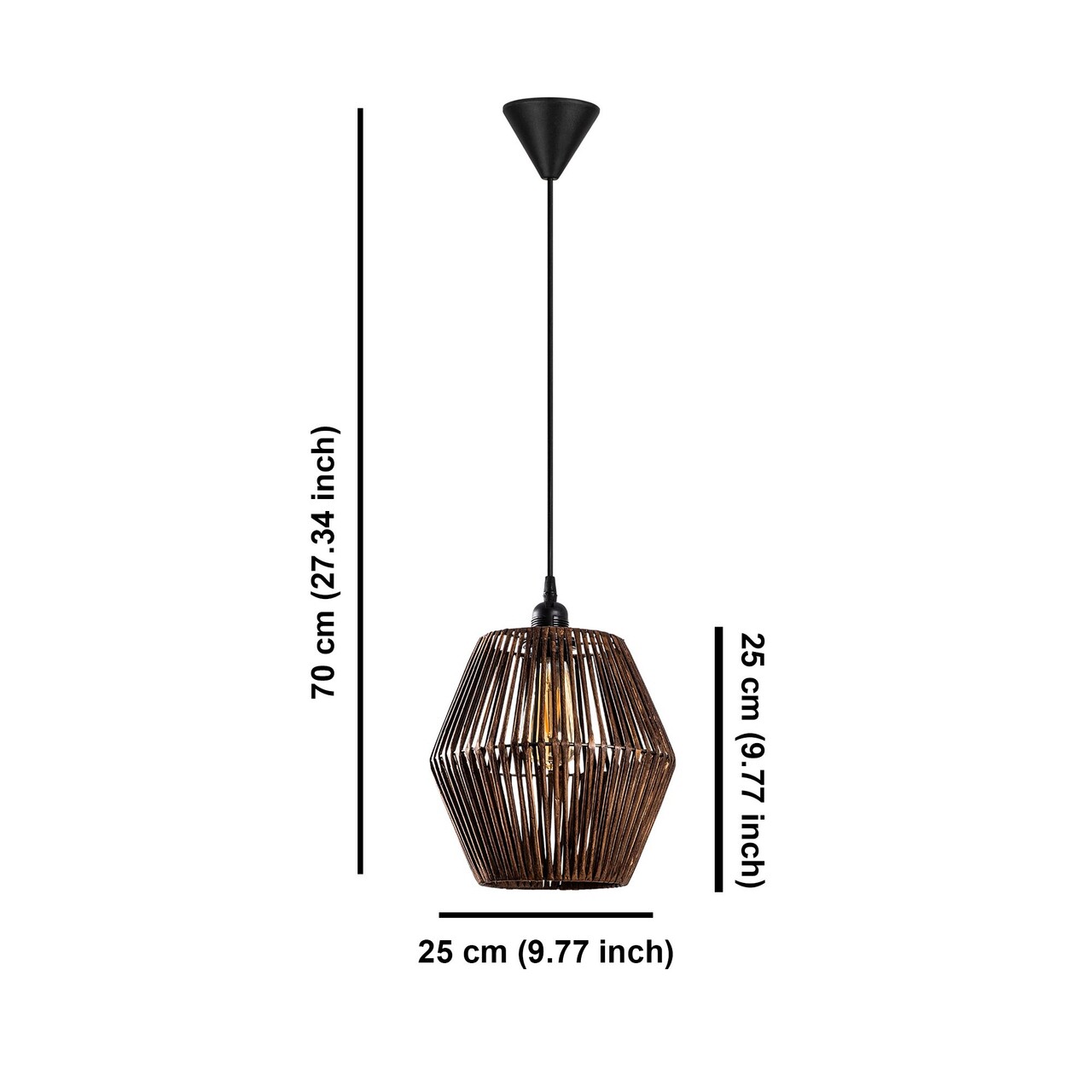 Lustra, FullHouse, 390FLH2174, Metal, Maro antichizat