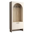 Cuier de perete, Hanah Home, Palermo K, 90x200.6x37 cm, PAL, Cream / Travertine