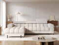 Coltar extensibil dreapta 3 locuri ELTAP, LT-18ROY, Felro, 285x181x93 cm, lemn/poliester, bej